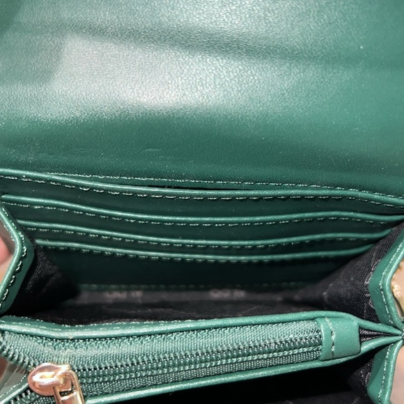 🦃 Aldo Dark Forest Green Crossbody Handbag w/Matching Wallet - Picture 9 of 10